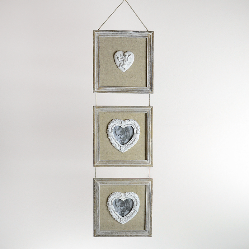 Rámeček 3v1 se srdíčky, k dispozici 1 ks