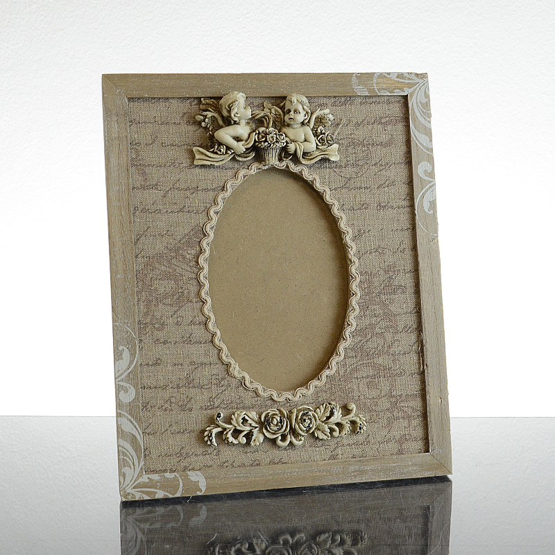 Rámeček plátěný s andělem - k dispozici 1 ks