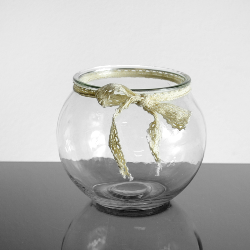 Sklenice ba�ka s krajkou rustik - k dispozici 3 ks