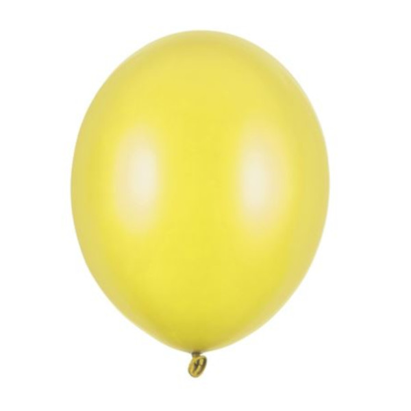 Balónky latexové metalické žluté 12 cm 100 ks