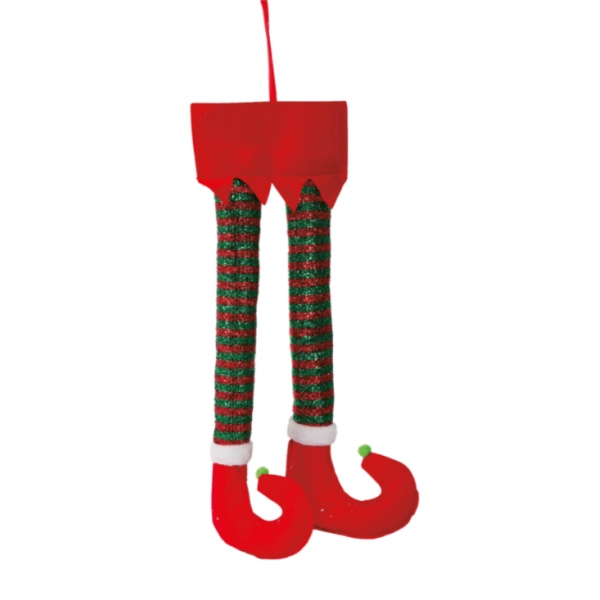 DEKORACE vánoční Skřítkovy nohy 50cm