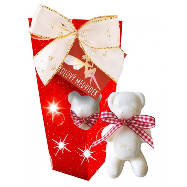 Mýdlo medvídek Dárkové balení červené 50 g