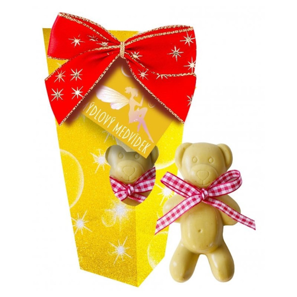 Mýdlo medvídek Dárkové balení žluté 50 g