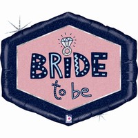 BALÓNEK fóliový Bride to be růžovo-modrý 76 cm