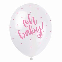 BALÓNKY latexové Baby růžové 30cm 5ks