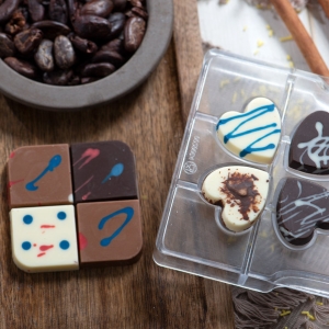 Forma polykarbonátová na pralinky Čtyřlístek 20 x 12 cm