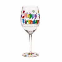 SKLENICE na víno XL Happy Birthday 600ml
