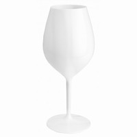 SKLENICE na víno nerozbitný plast bílá 51cl
