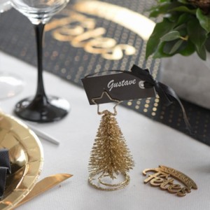 STOJÁNEK na jmenovku Stromeček zlatý 10,5cm