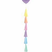 STŘAPCOVÝ ocas na balónek pastelově duhový 70cm 1ks