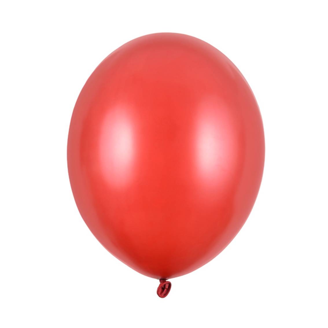Balónek latexový metalický 30 cm červená 1 ks