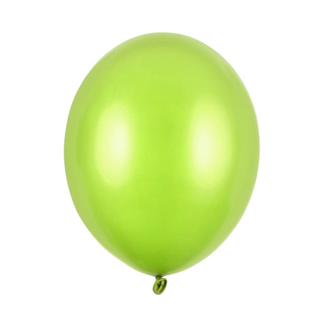 Balónek latexový metalický 30 cm limetově zelená 1 ks