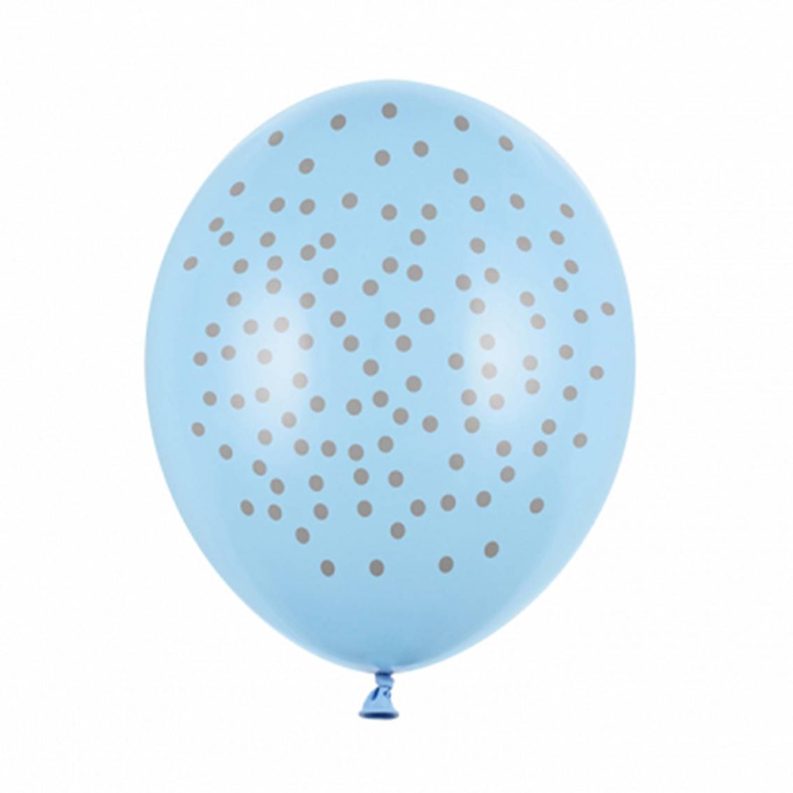 Balónky 50 ks latexové modrý se stříbrnými puntíky 30 cm