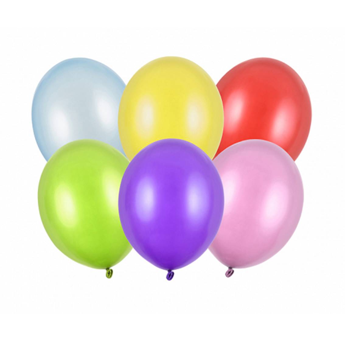 Balónky latexové metalické – 27 cm mix barev 100 ks