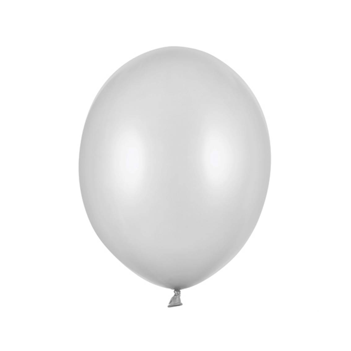 Balónky latexové metalické – 27 cm stříbrná 100 ks