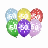 Balónek latexový 50. narozeniny 50 ks