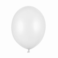 Balónek latexový metalický 30 cm bílá 1 ks