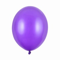 Balónek latexový metalický 30 cm fialová 1 ks