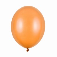 Balónek latexový metalický 30 cm oranžová 1 ks