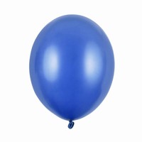 Balónek latexový metalický 30 cm tm.modrá 1 ks