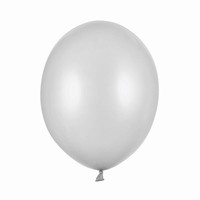 Balónek latexový metalický stříbrný 30 cm 1 ks