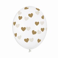 Bal�nek s potiskem transparent Srdce zlat� 1 ks