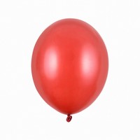 Balónky latexové metalické – 27 cm červený 100 ks