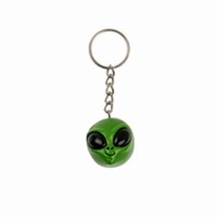 PŘÍVĚSEK na klíče Ufo tmavě zelené 4cm 1ks