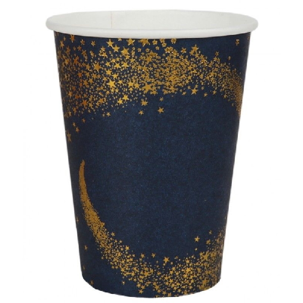 KELÍMKY papírové modré s hvězdičkami 270ml 10ks