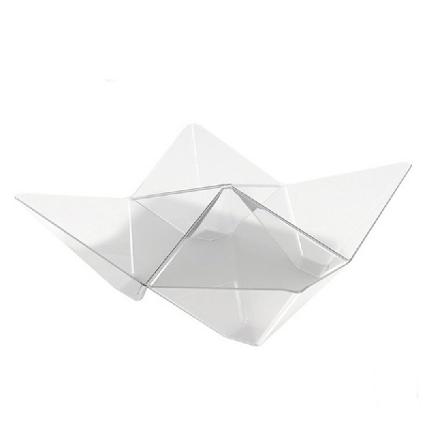 Mističky na dezerty Origami transparentní 10 x 10 cm 25 ks