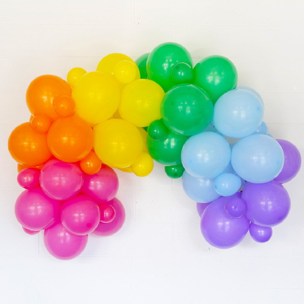 Set balónků na balónkový oblouk Rainbow 60 ks