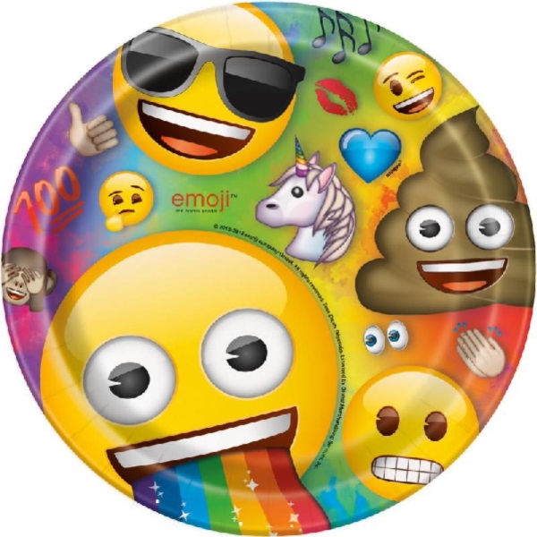 TALÍŘE papírové Rainbow Emoji 23cm 8ks