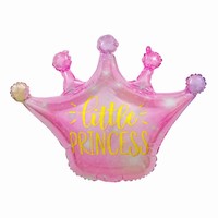 BALÓNEK fóliový korunka růžová Little Princess 63x50cm