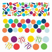 KONFETY dekorační barevné 70. narozeniny 34g