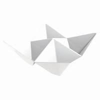 MISTIČKY na dezerty Origami bílé 10x10cm 25ks