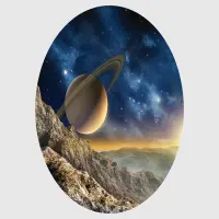 Samolepící vliesová fototapeta na zed' Východ Saturnu | 140 x 140 cm | CR 3315