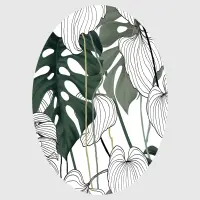 Samolepící vliesová fototapeta na zed' Palmové listy | 140 x 140 cm | CR 3323