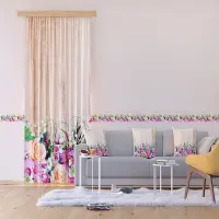 Dekorativní závěs Květiny | 140 x 245 cm | FCPL 6588