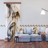 Dekorativní závěs Hnědý magický kouř | 140 x 245 cm | FCPL 6592