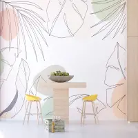 Vliesová fototapeta na zed' Jemné tvary a listy | 375 x 270 cm | FTNS 1277