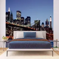 Vliesová fototapeta na zed' Brooklynský most při západu slunce | 375 x 270 cm | FTNS 2472