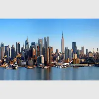 Vliesová fototapeta na zed' Zátoka s mrakodrapy | 202 x 90 cm | FTNH 2728