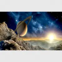 Vliesová fototapeta na zed' Vesmírný obraz planety Neptun | 202 x 90 cm | FTNH 2751