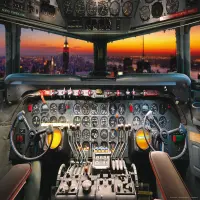 Vliesová fototapeta na zed' Kokpit letadla | 155 x 110 cm | FTNM 2609