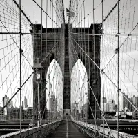 Vliesová fototapeta na zed' Průchod Brooklynským mostem | 155 x 110 cm | FTNM 2664