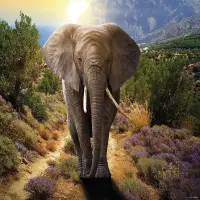 Vliesová fototapeta na zed' Sloní pouť | 155 x 110 cm | FTNM 2671