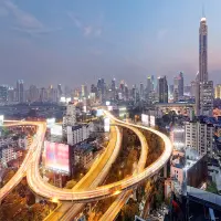 Vliesová fototapeta na zed' Město v barvách noci | 155 x 110 cm | FTNM 2680