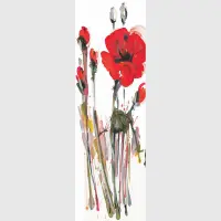 Vliesová fototapeta na zed' Maková malba | 202 x 90 cm | FTNV 2829