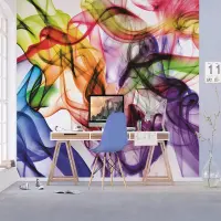 Vliesová fototapeta na zed' Tekoucí barevný kouř | 375 x 270 cm | FTNXXL 1243