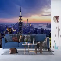 Vliesová fototapeta na zed' Manhattan při západu slunce | 375 x 270 cm | FTNXXL 2413